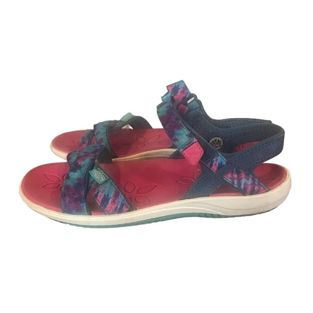 Keen Harper US 4 M Youth Girls Open Toe Sandal Pink Blue